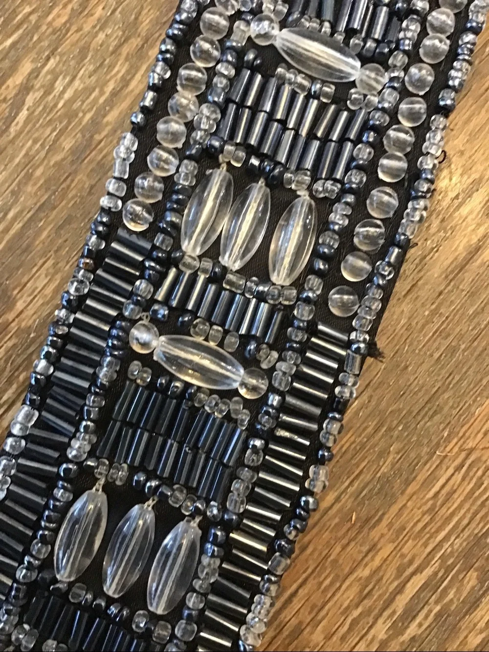 Vintage hand-beaded bohemian statement belt from Ibisco Y2K